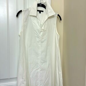 NWOT BEAUTIFUL WHITE SHEETING BANANA REPUBLIC SWING DRESS